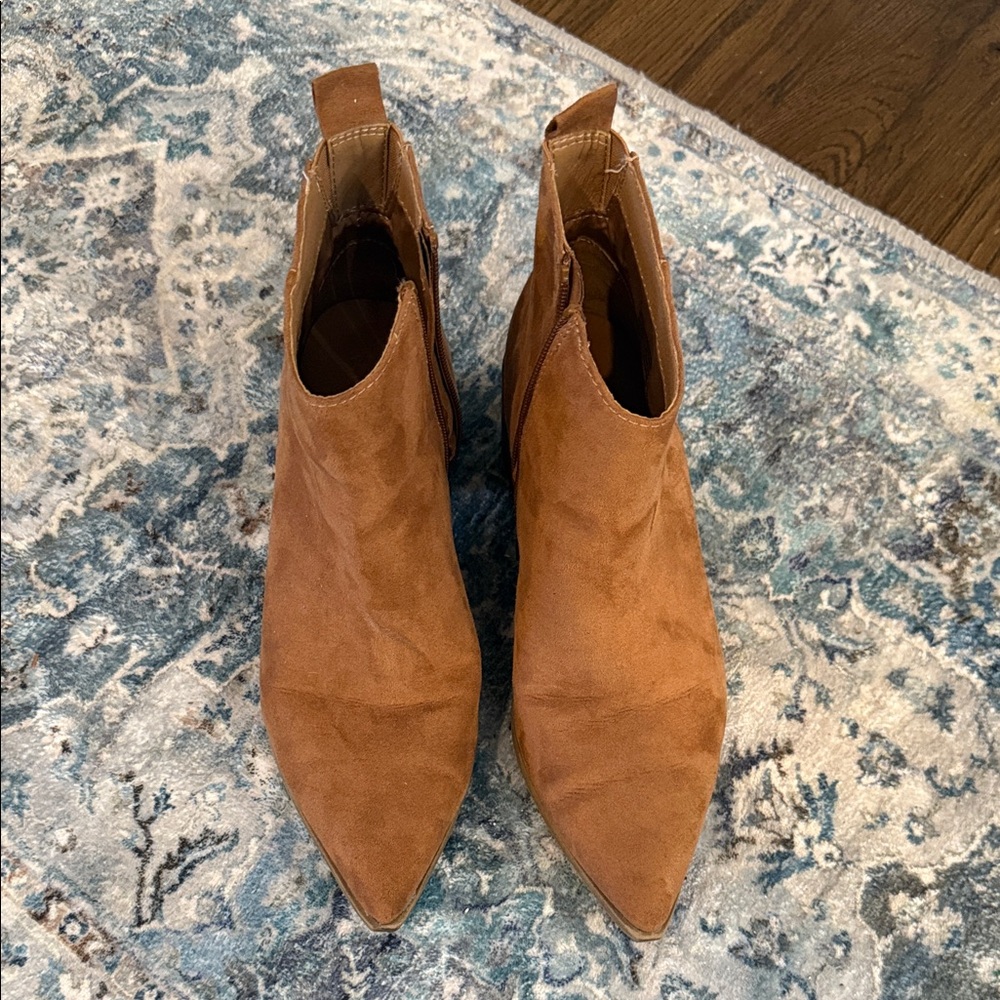 Universal Thread Brown Suede Ankle Booties - Picture 5 of 16